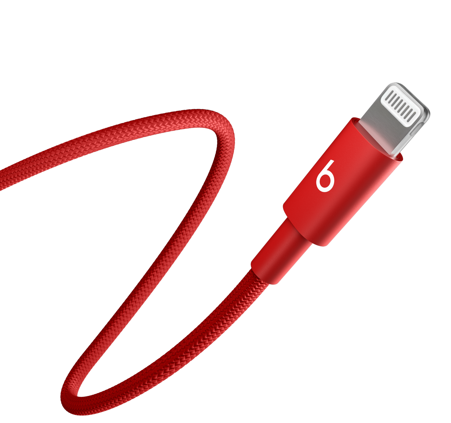 ラピッドレッドのBeats USB-C - Lightning 編み込み式充電ケーブル