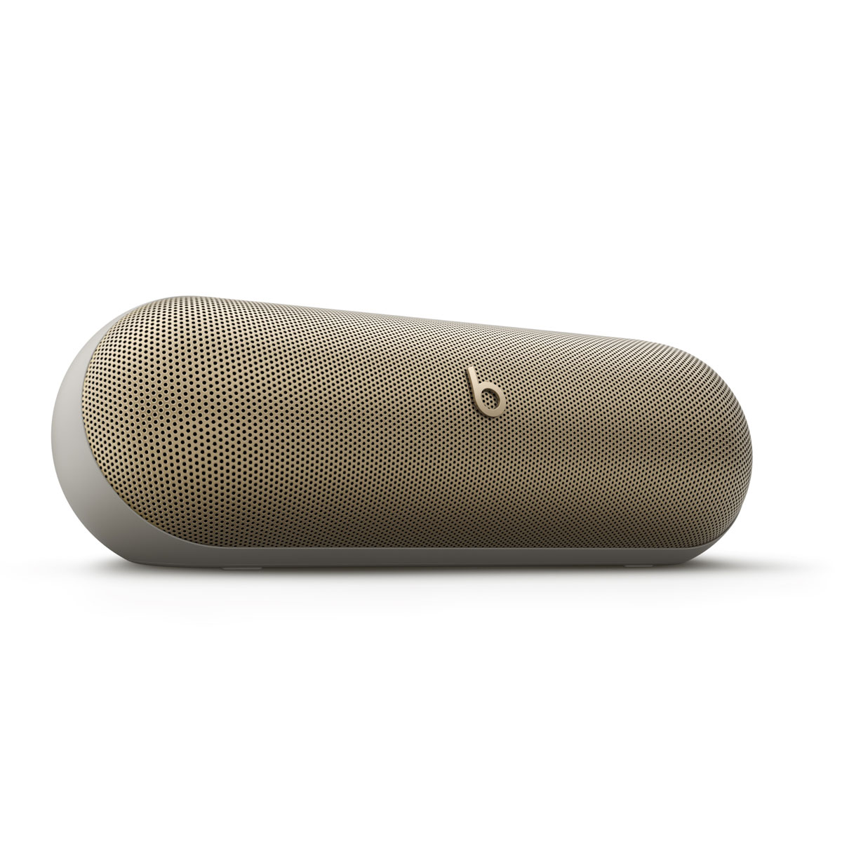 Primer plano de una Beats Pill color champaña
